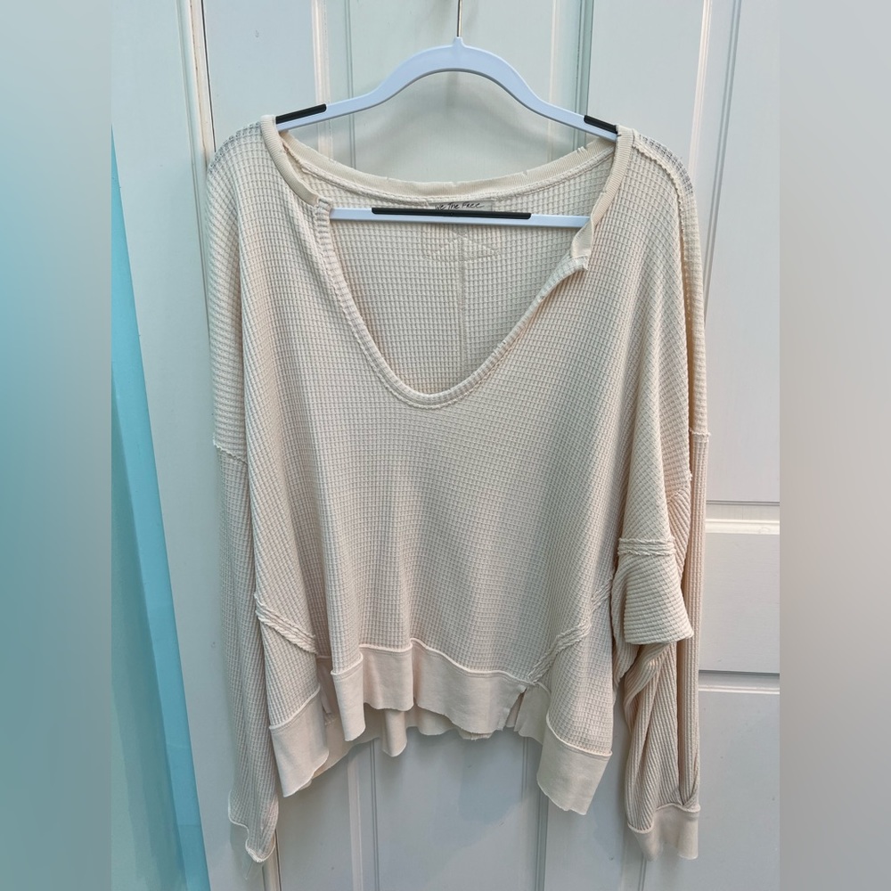 Free people buttercup thermal size small in off-white